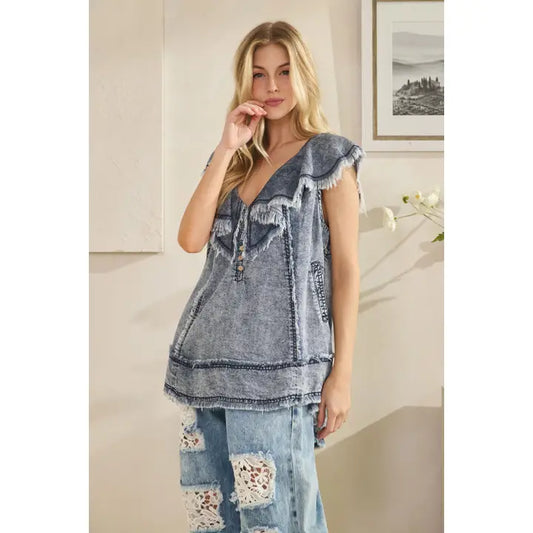 Zola Tencel Denim Top