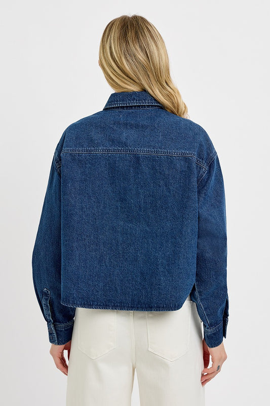 Stevie Cropped Denim Jacket