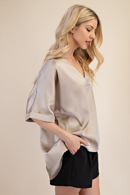 Lux Satin Blouse