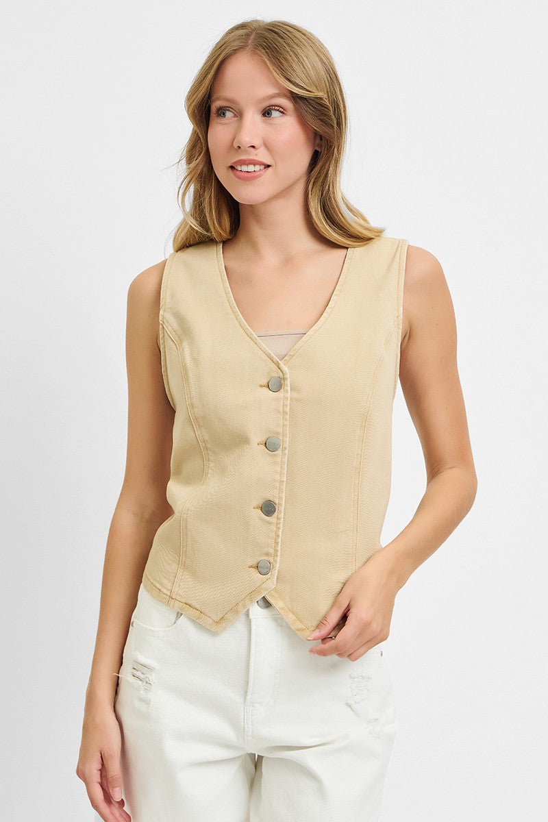 Lucy Colored Denim Vest