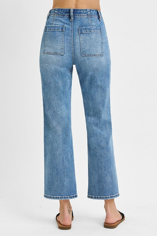 Patch Pocket Ankle Flare