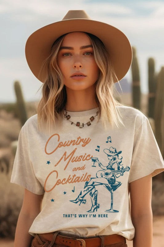 Country Music & Cocktails Tee