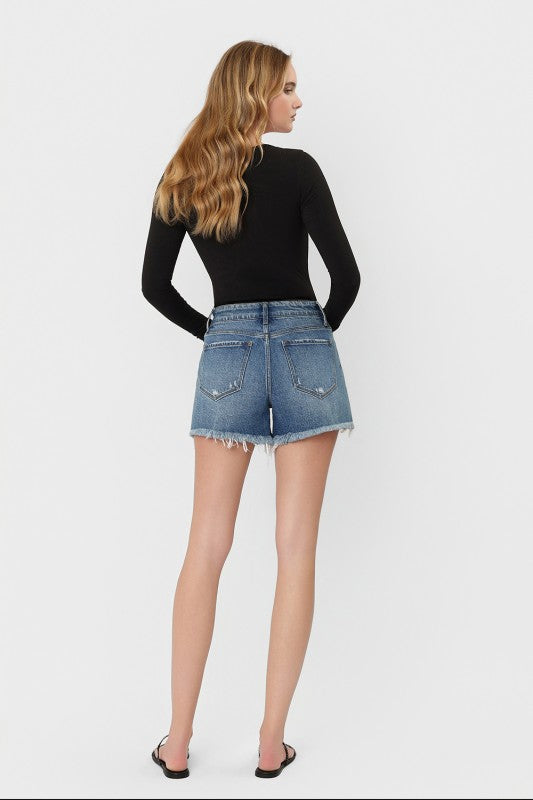 Rebecca Frayed hem HR Shorts