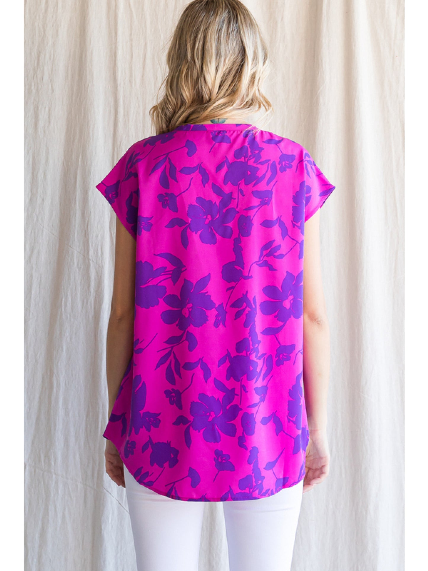 Pop of Magenta PLUS Blouse