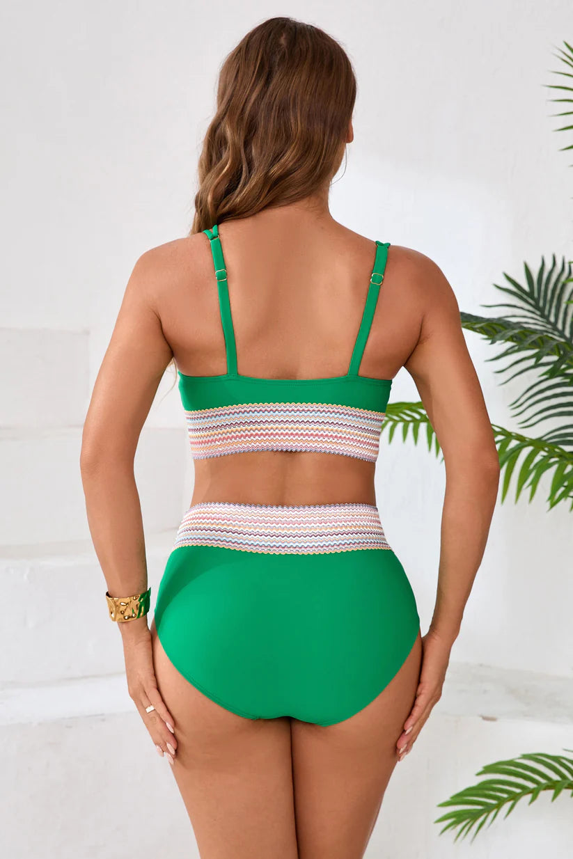 Colorful Banded Bikini