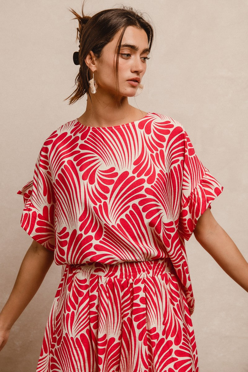 Fuchsia Fanfare Top