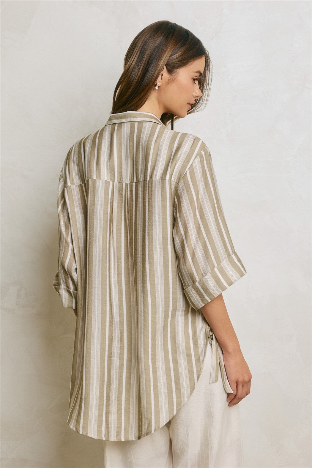 Sage and Stripes Blouse