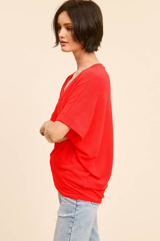 The Margot Crepe Hacci Dolman Top