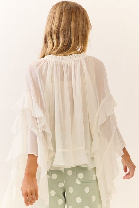 Ruffled Chiffon Blouse