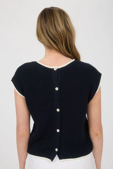 Contrast Crop Sweater