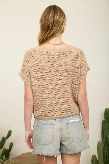 Everly Lace Up Sweater