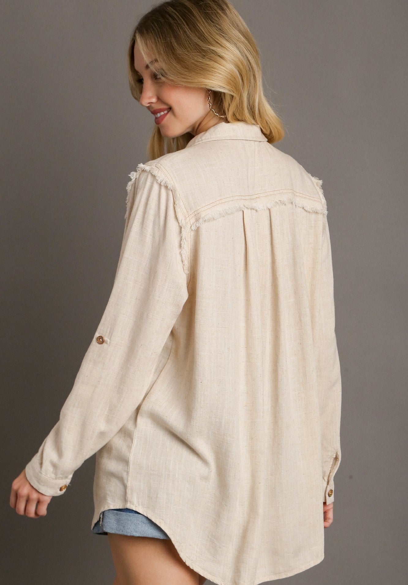 Oatmeal Linen Blouse