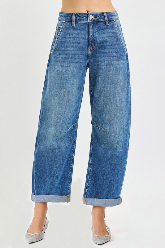 HR Cropped Barrel Jean