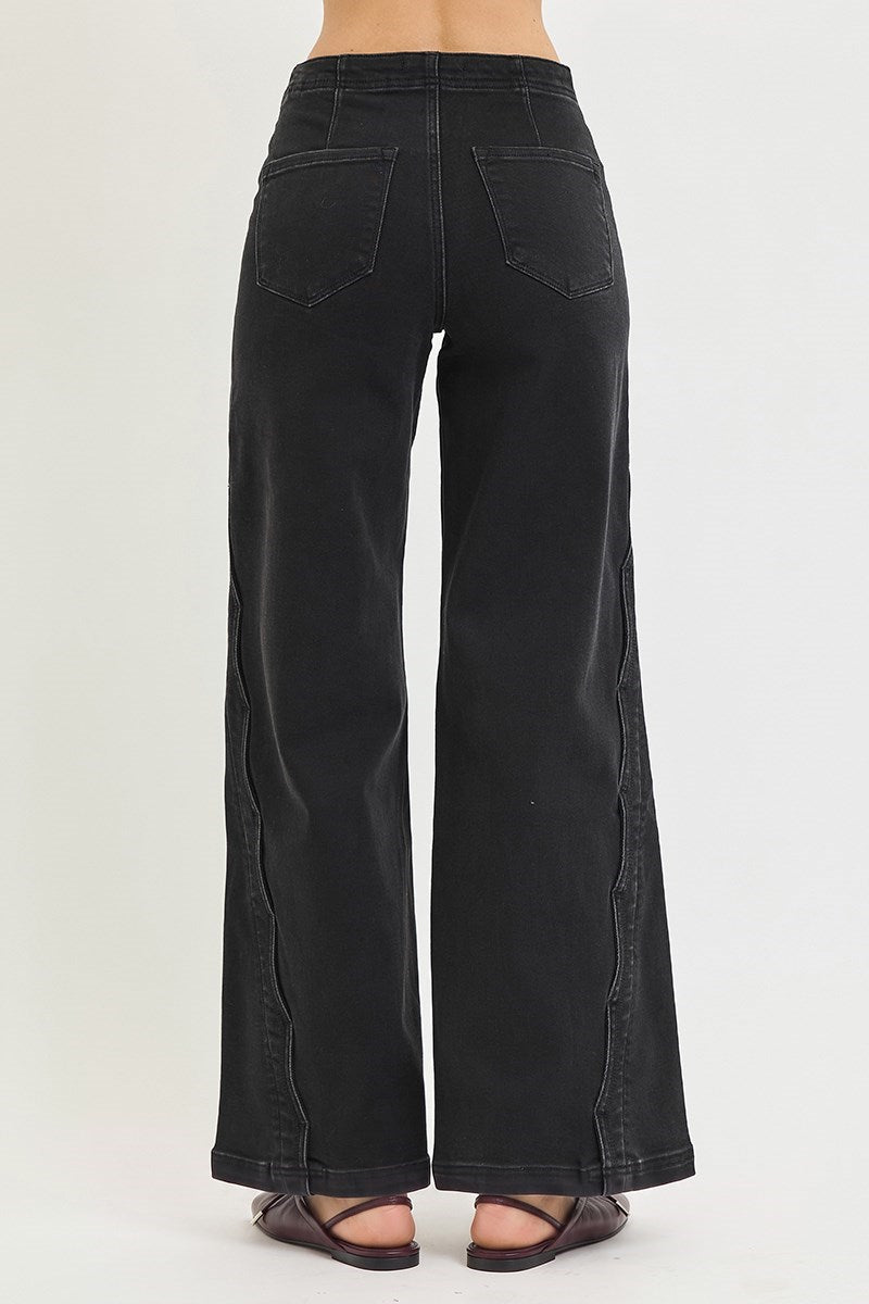 Scallop Edge HR Wide Leg Jean