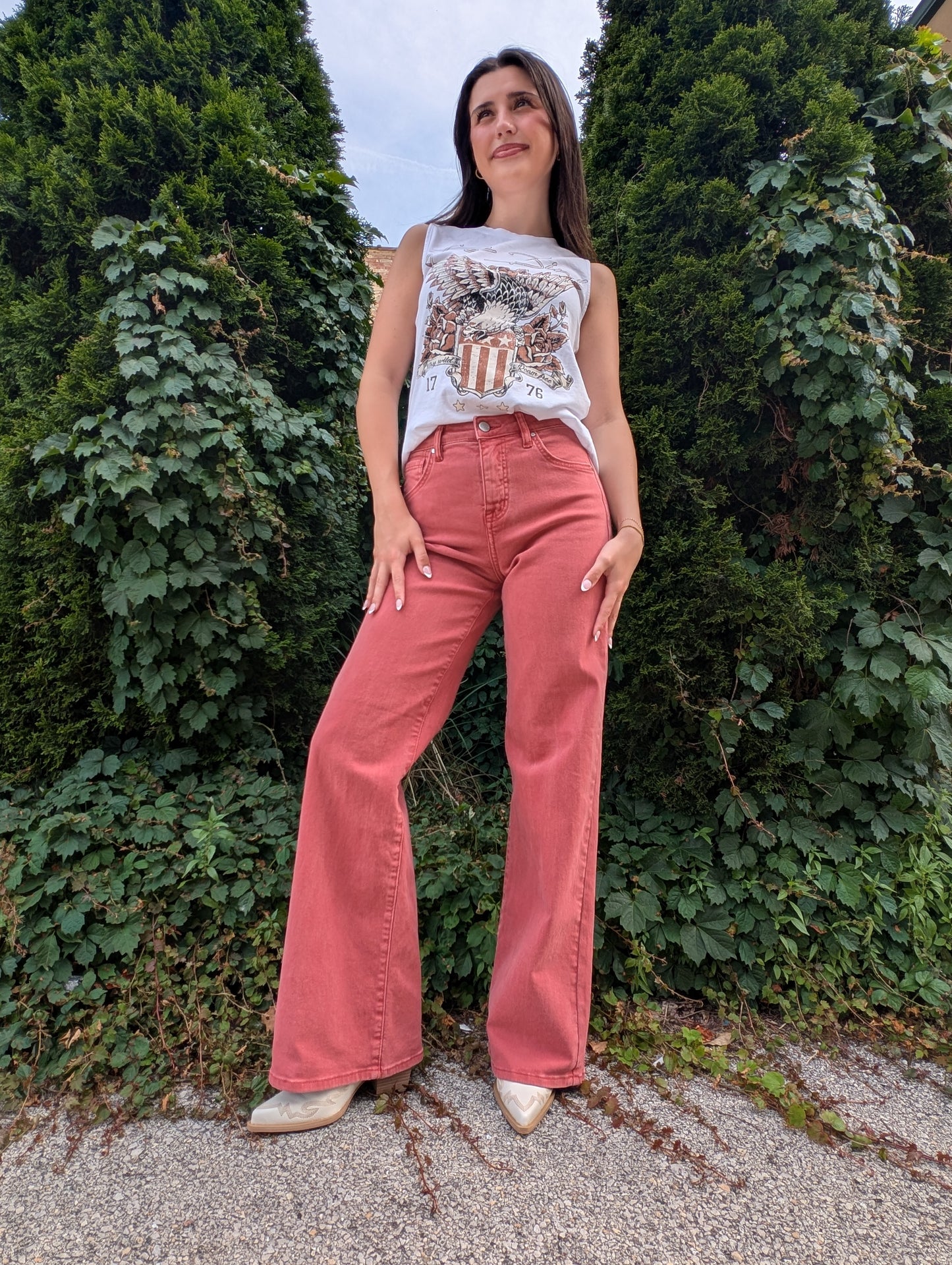 Bridgett HR Brick Wide Leg