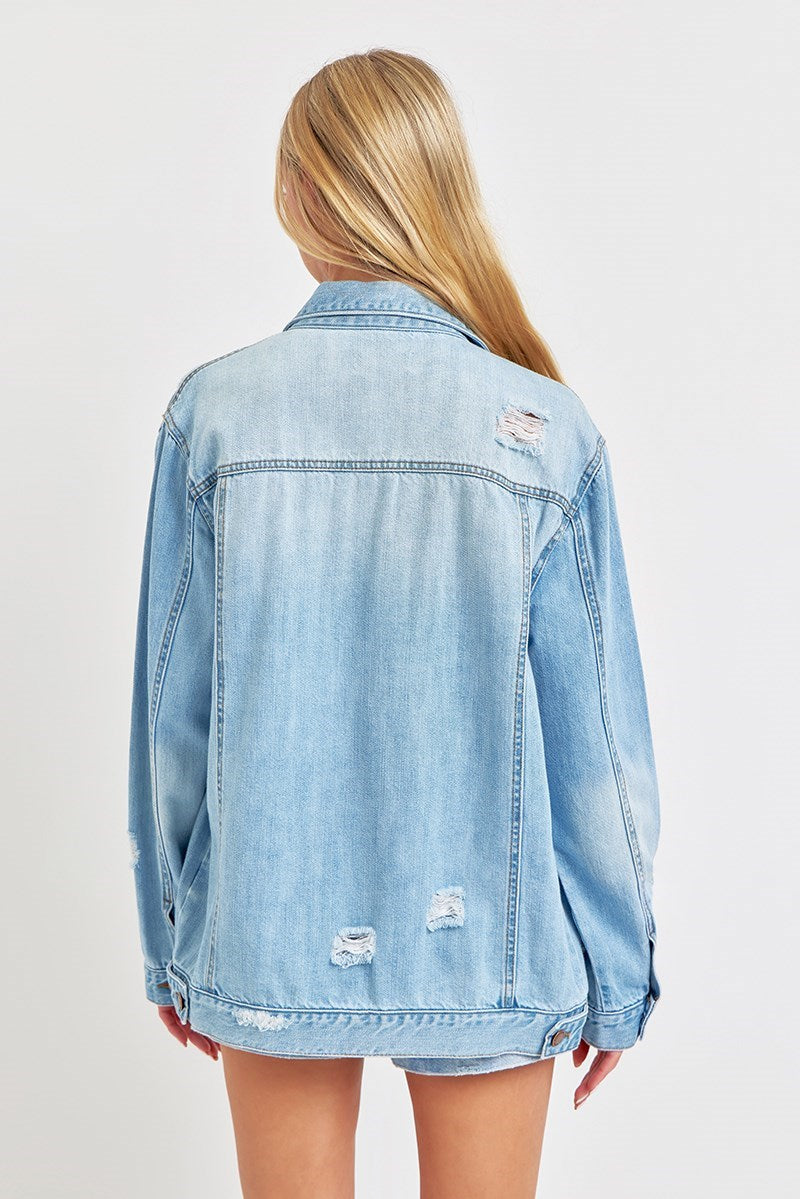 Distressed Denim Jacket