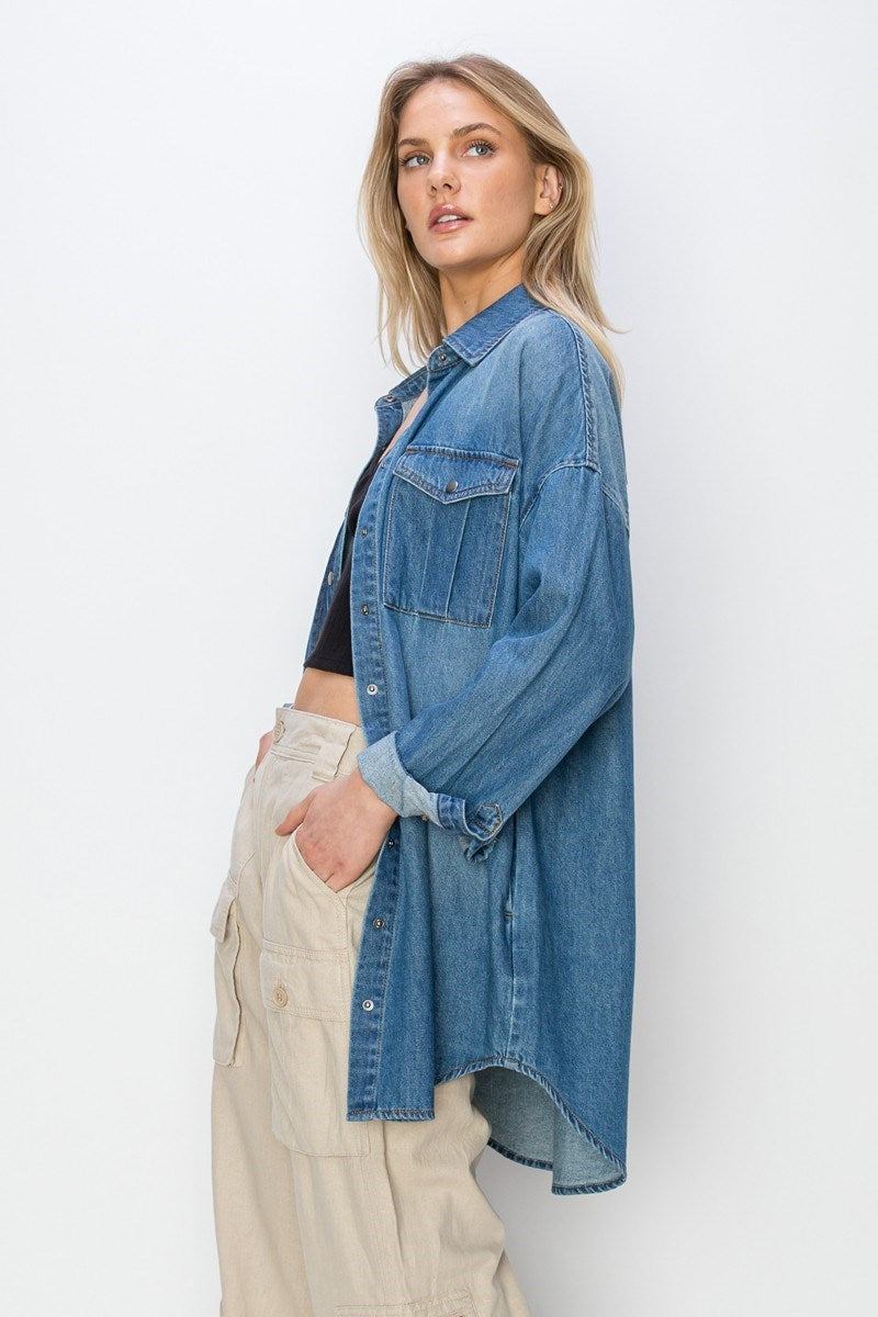 Oversized Denim Shirt/Jacket