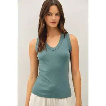 Ribbed V Tank