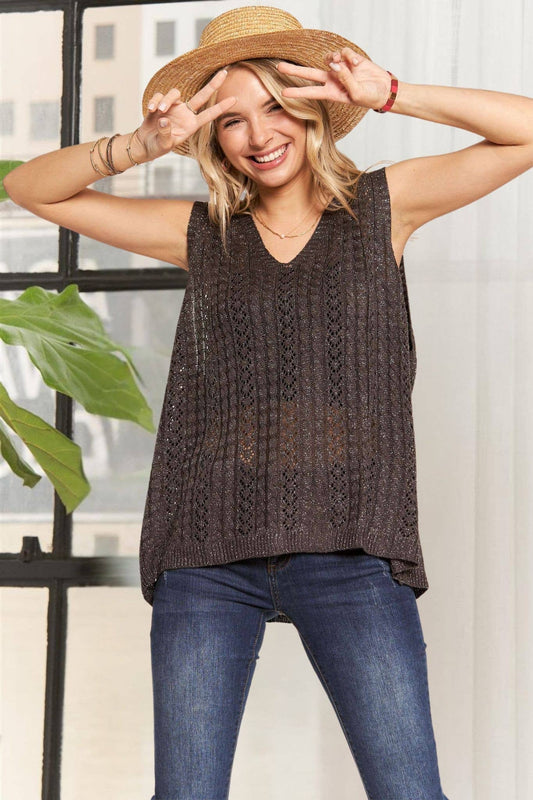Breezy Woven Sweater Vest