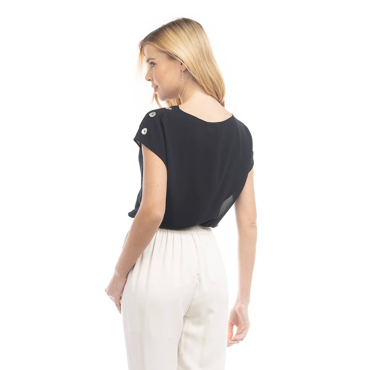 Draped Neck Blouse