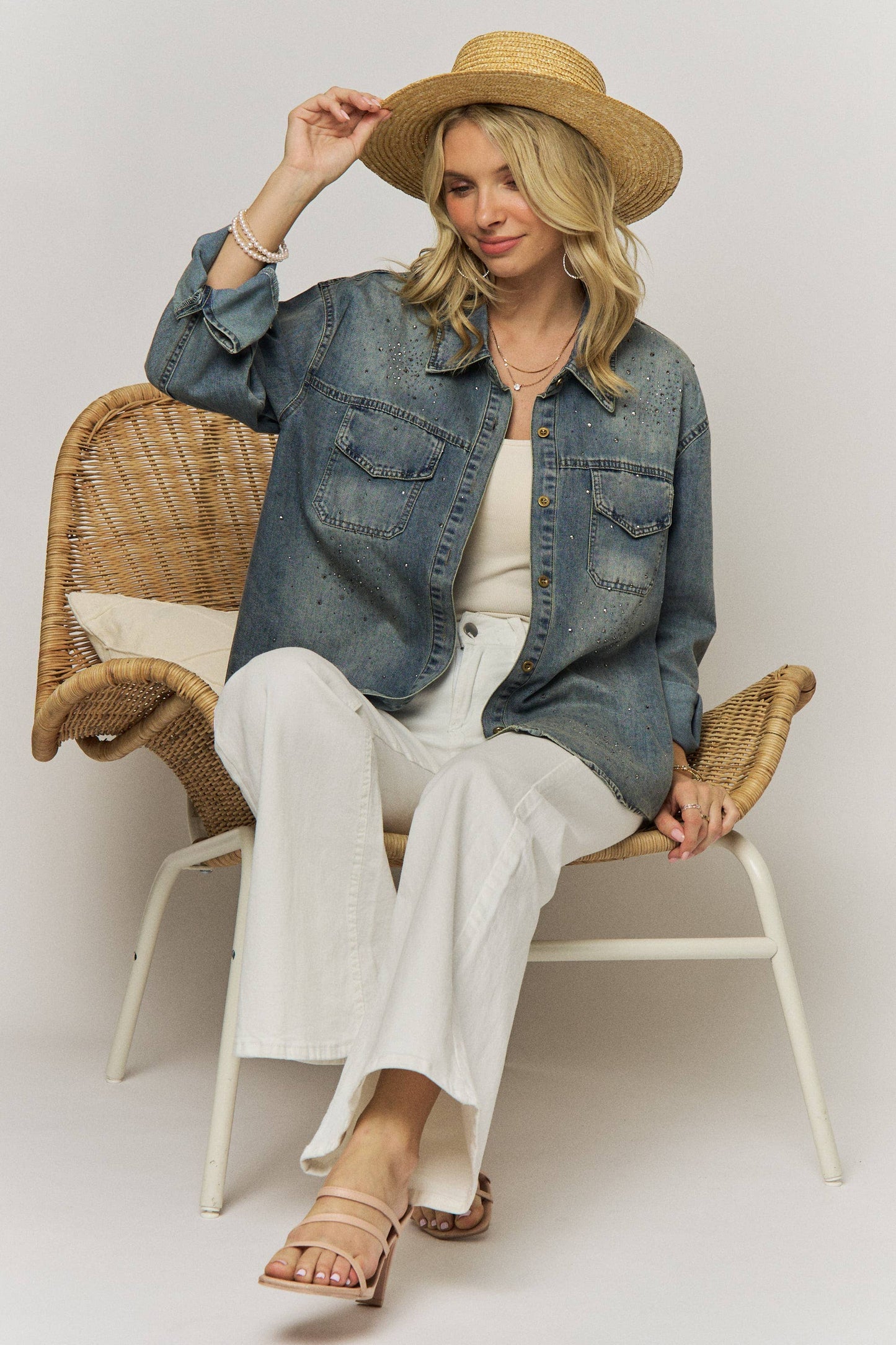 Glitz & Grit Denim Top