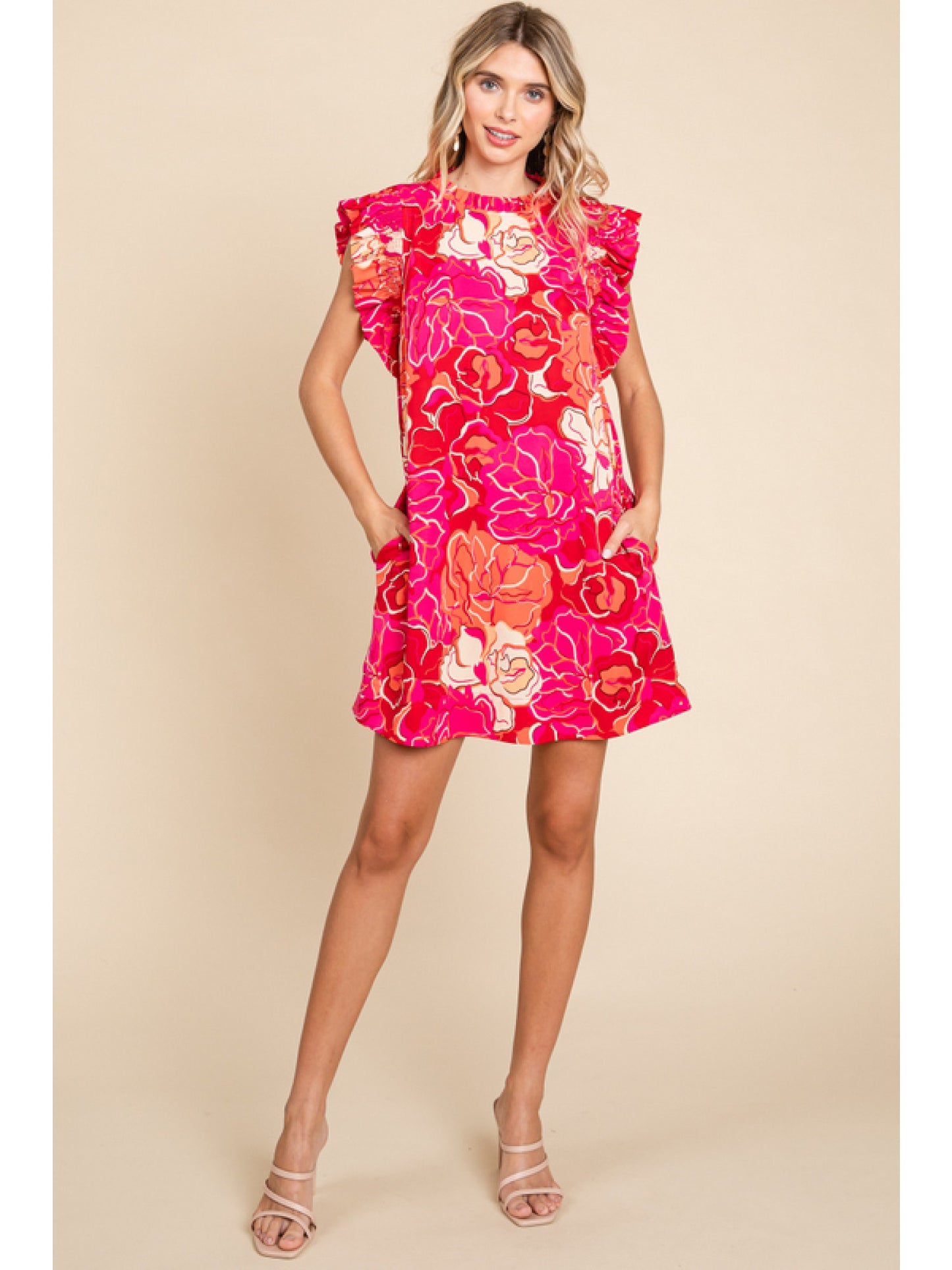 Magenta Blossoms Dress