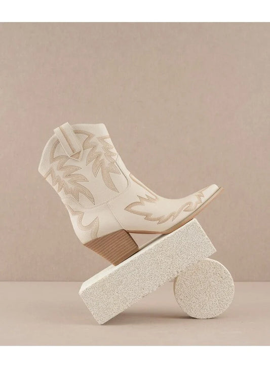 Nantes, short Beige Western Boot