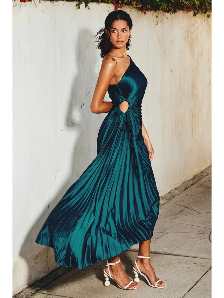 Aurora Pleated One Shoulder
