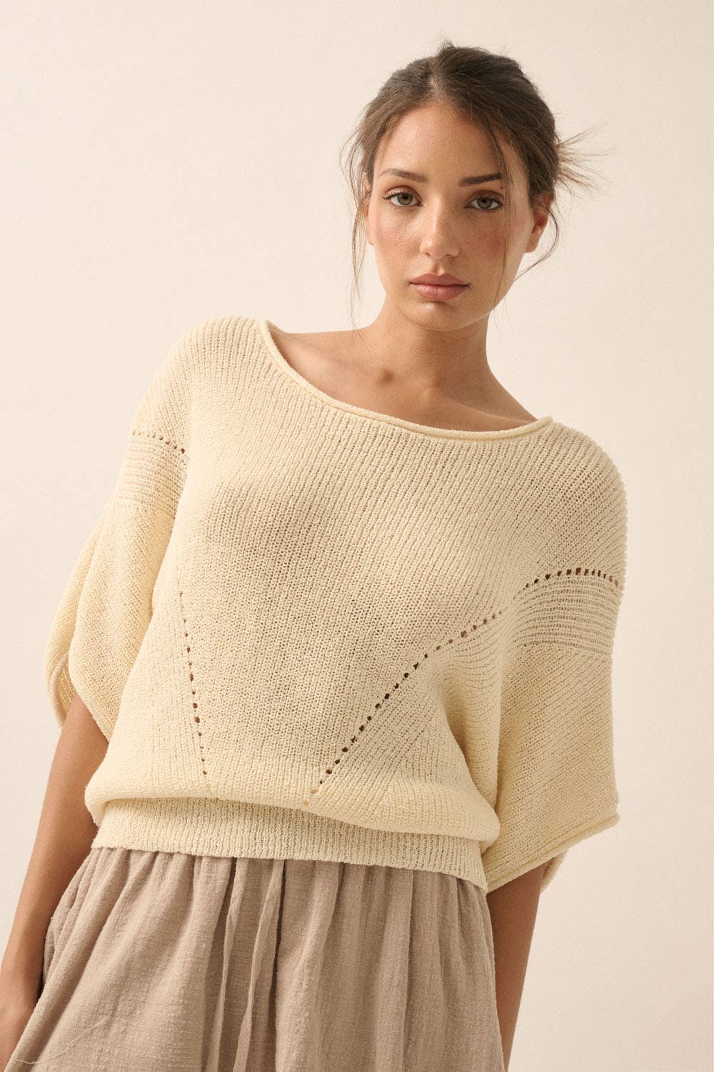 Pointelle Sweater