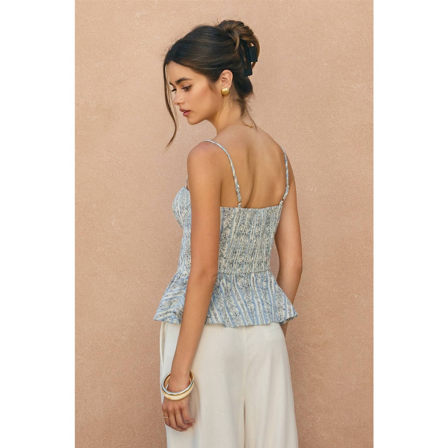 Brume et Fleur Ruffled Corset Top