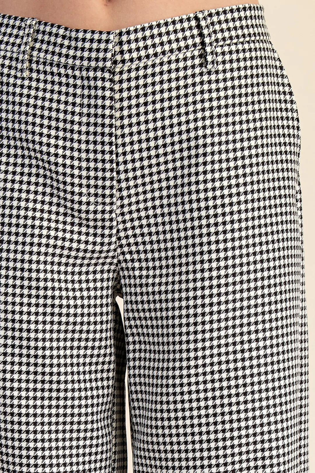 Houndstooth Wide Leg Pant