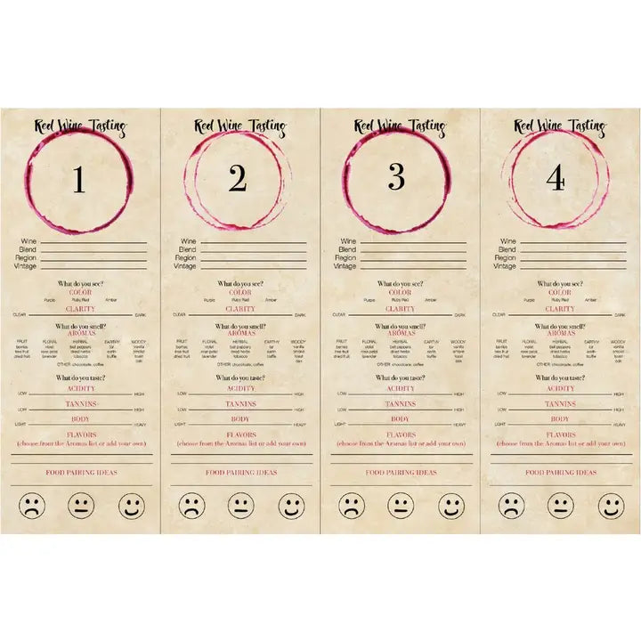 Wine Tasting Placemats