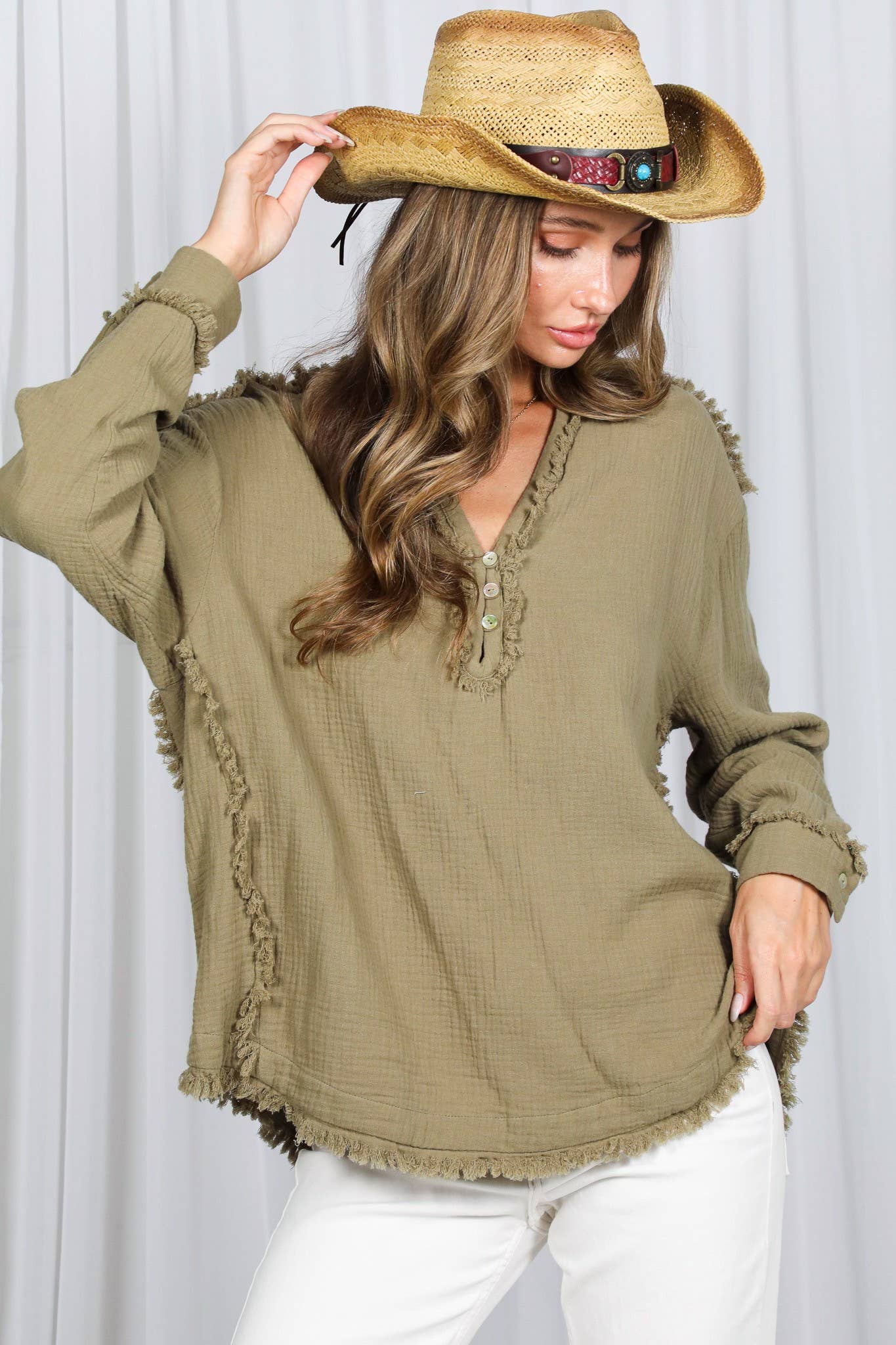 Rory Olive Blouse