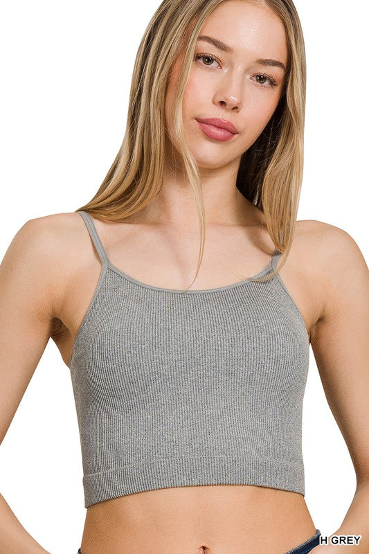 Ribbed Bralette With Removable Bra Pads