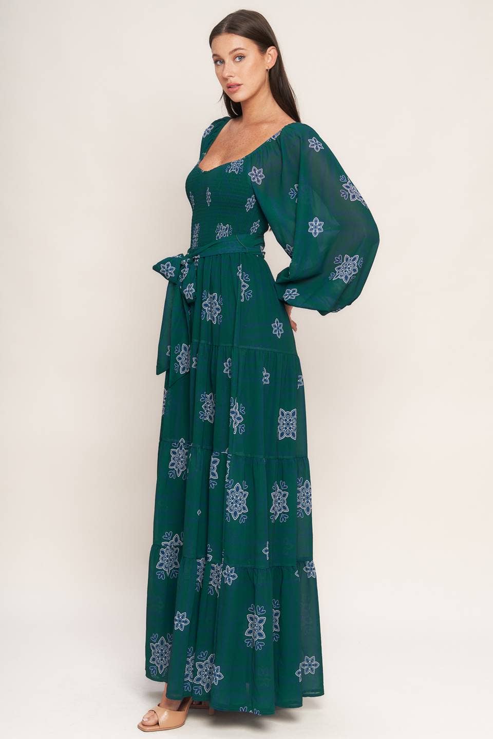 Emerald Grace Maxi Dress