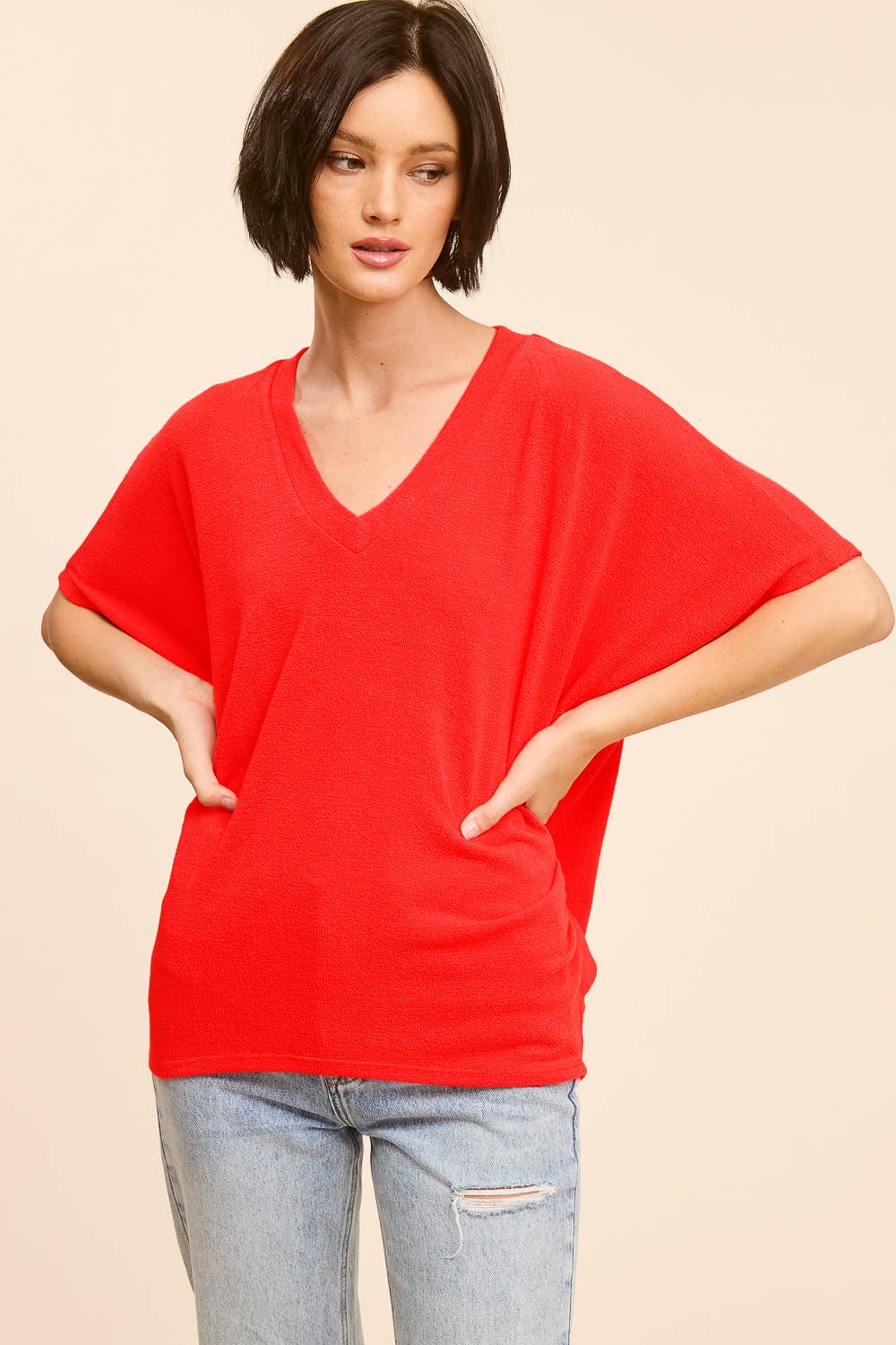 The Margot Crepe Hacci Dolman Top