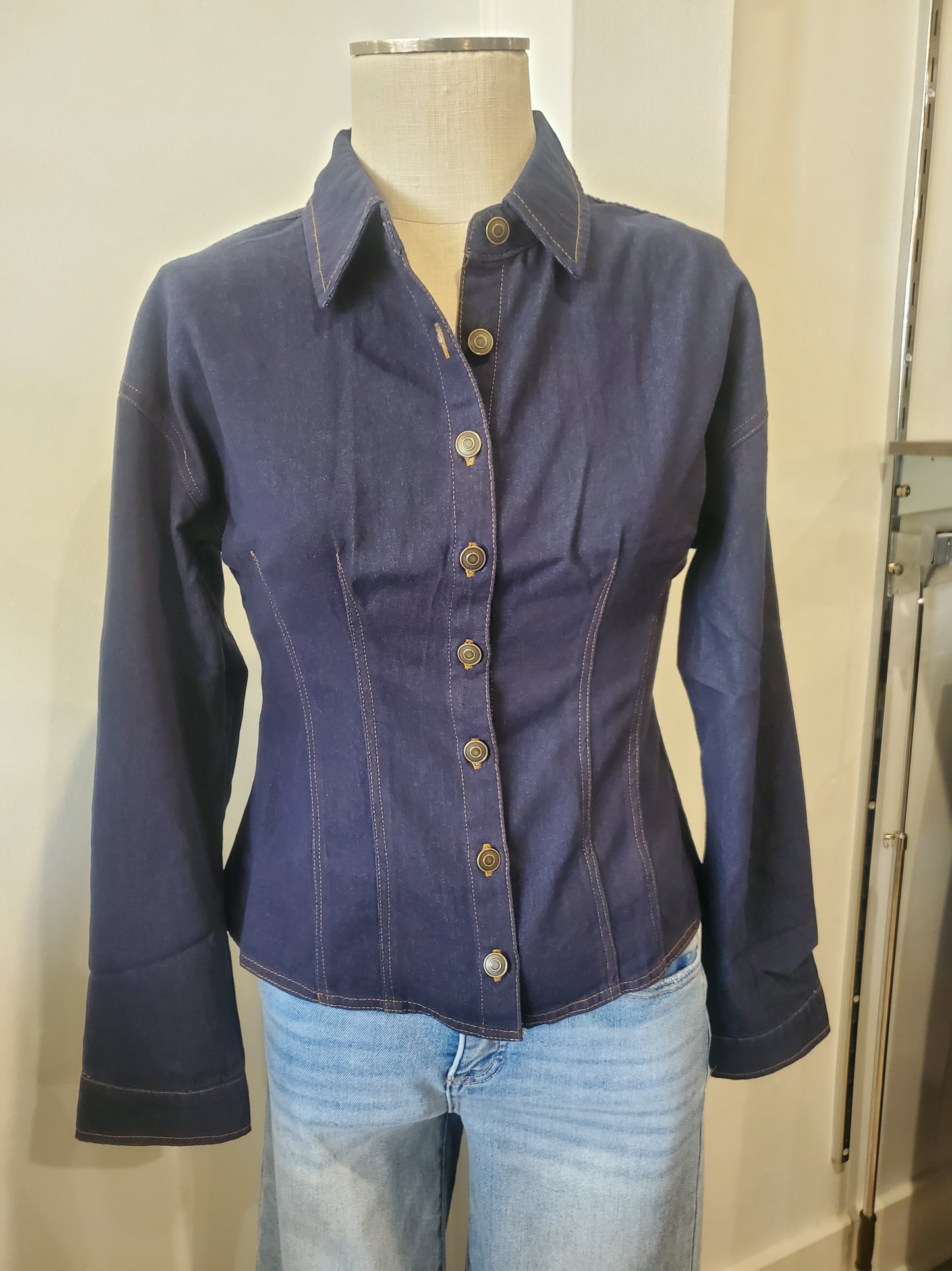 Princess Seam Denim Shirt