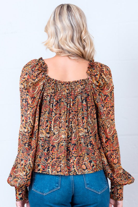 Rust & Romance Blouse