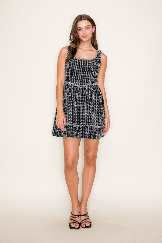 Uptown Plaid Tweed Dress