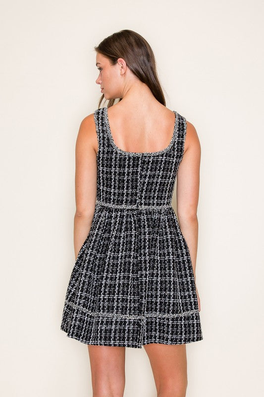 Uptown Plaid Tweed Dress