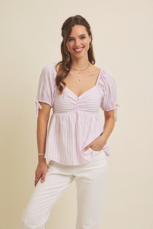 Peplum Stripes Blouse