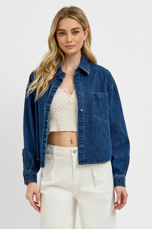 Stevie Cropped Denim Jacket