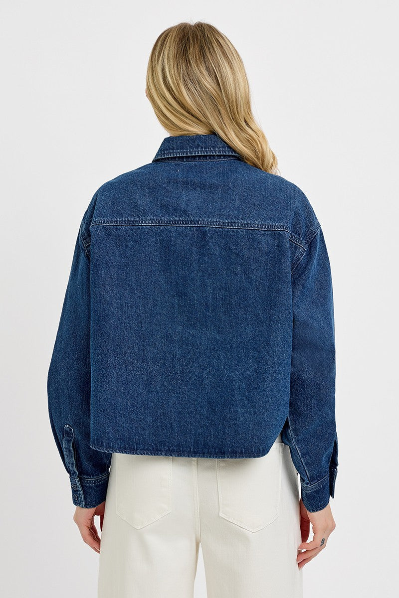Stevie Cropped Denim Jacket