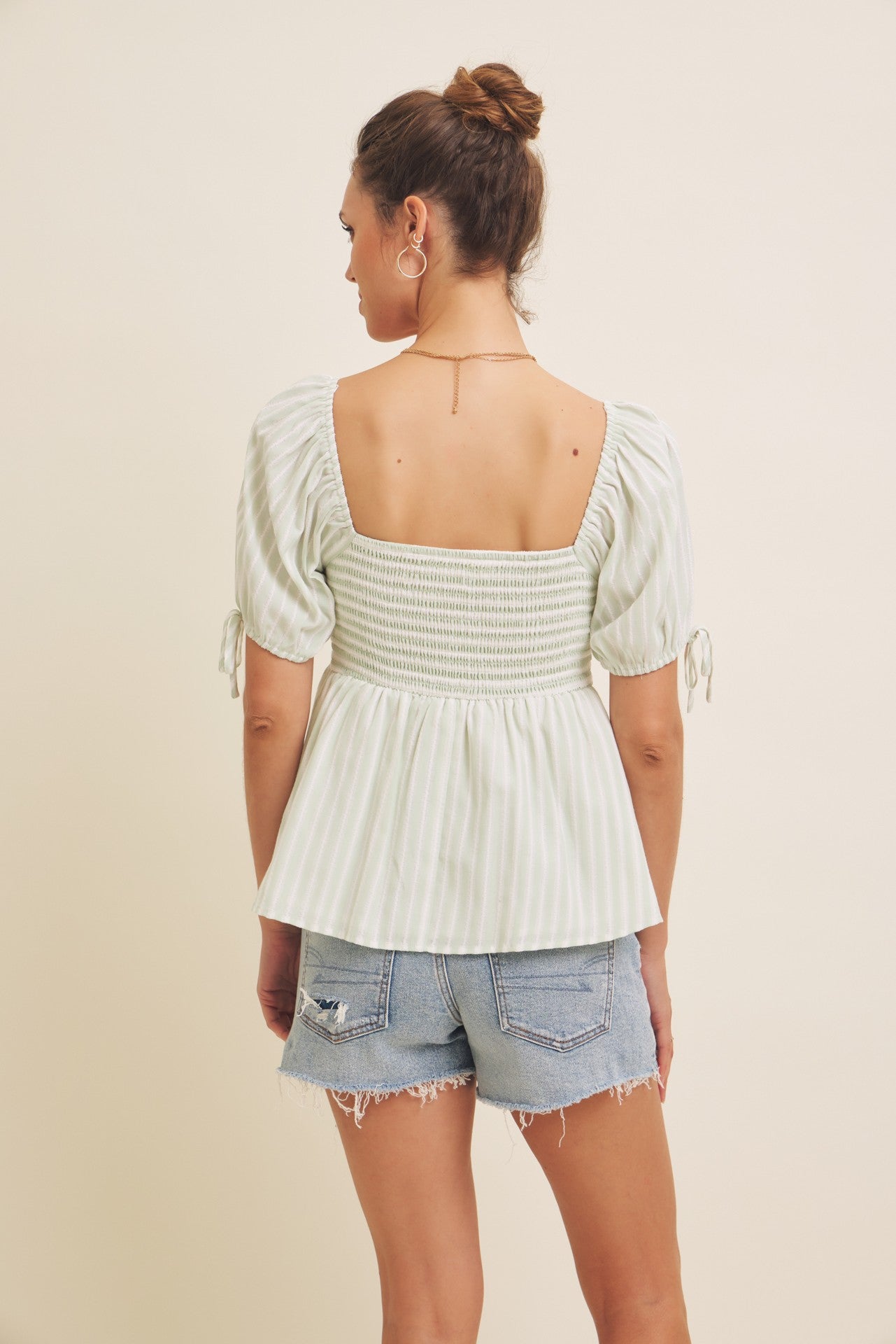 Peplum Stripes Blouse