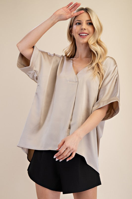 Lux Satin Blouse