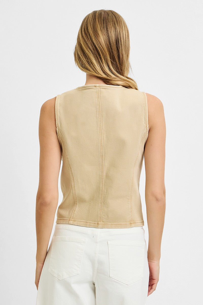 Lucy Colored Denim Vest