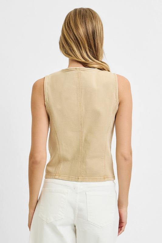 Lucy Colored Denim Vest