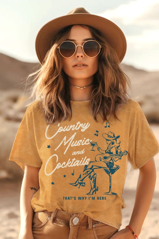 Country Music & Cocktails Tee