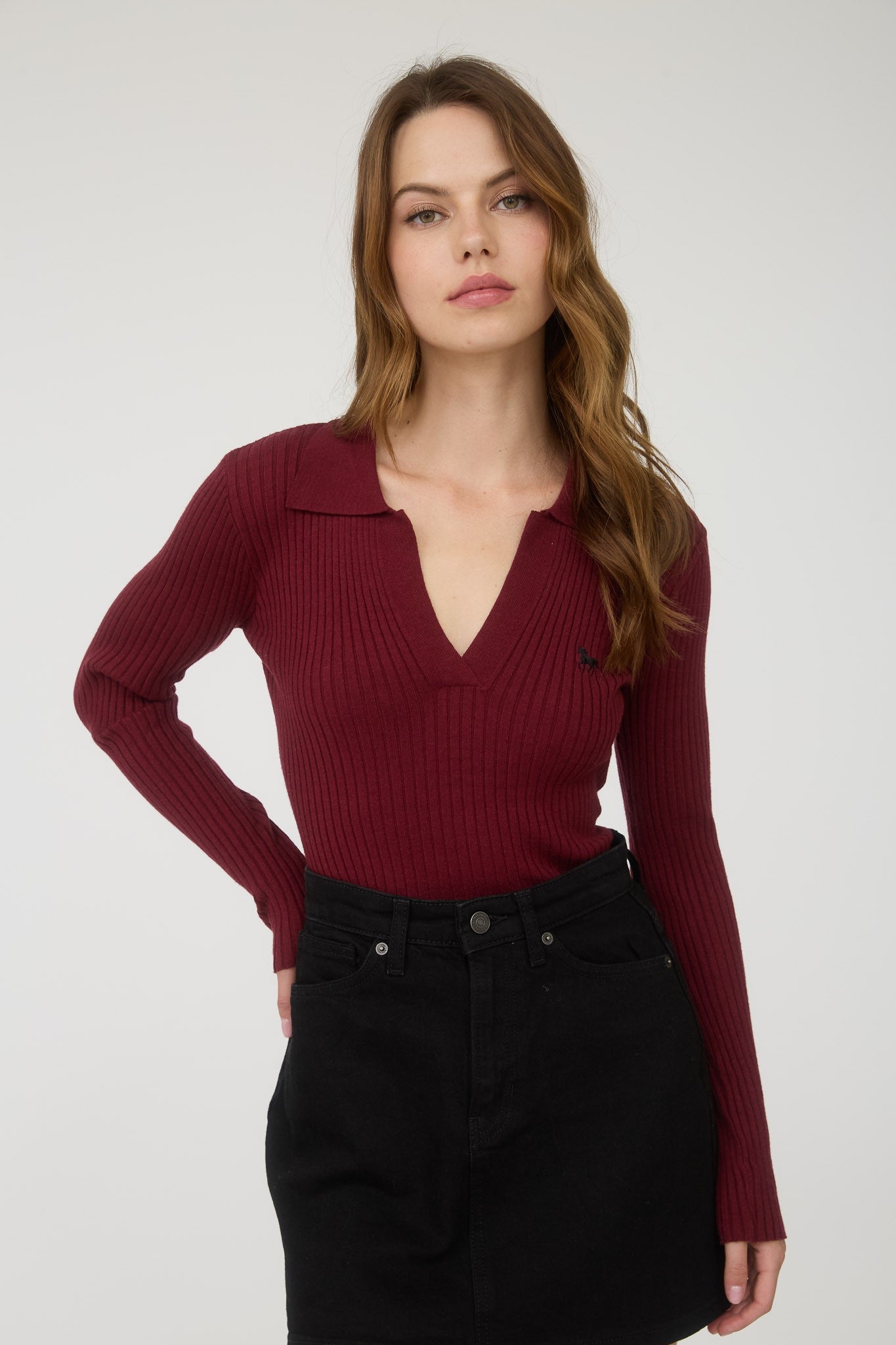Retro Stallion Collared Knit
