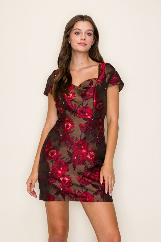 Rosewood Sweetheart Neckline Dress